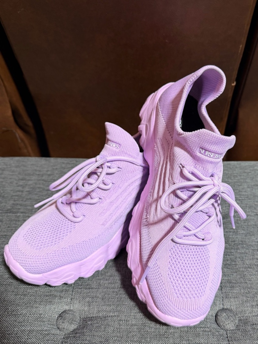 Women's Lavender Athletic Sneakers - Picture 6 of 8